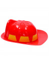 Tradineur - Casco infantil de bombero, plástico, sombrero de niño, gorro para disfraces, juguete, accesorio de carnaval, Hallowe