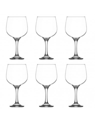 Tradineur - Set de 6 copas de cristal para combinados, cócteles, vino, aptas para lavavajillas, elegantes, fiestas, celebracione