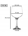Tradineur - Set de 6 copas de cristal para combinados, cócteles, vino, aptas para lavavajillas, elegantes, fiestas, celebracione