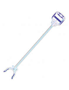 Tradineur - Pinza recoge objetos con doble posición, herramienta de captura, brazo para recoger basura, mango ergonómico, antide