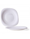 Tradineur - Plato de postre de vidrio opal templado, extra resistente, vajilla de cocina, apto para lavavajillas y microondas (B