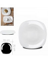 Tradineur - Plato de postre de vidrio opal templado, extra resistente, vajilla de cocina, apto para lavavajillas y microondas (B