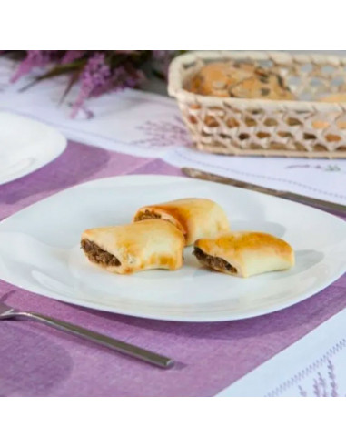Tradineur - Plato de postre de vidrio opal templado, extra resistente, vajilla de cocina, apto para lavavajillas y microondas (B