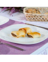 Tradineur - Plato de postre de vidrio opal templado, extra resistente, vajilla de cocina, apto para lavavajillas y microondas (B