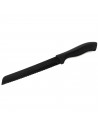 Tradineur - Cuchillo pan, cuchillo panero profesional con hoja serrada de 20 cm y mango ergonómico de plástico, corte preciso, c