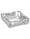 Tradineur - Cenicero cuadrado de cristal con 4 muescas para cigarros, interior y exterior, resistente, hostelería, hogar, 10,6 x