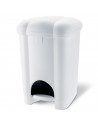 Tradineur - Cubo de basura de plástico con pedal y recipiente interior, contenedor de residuos, papelera de cocina, reciclaje (B