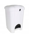 Tradineur - Cubo de basura de plástico con pedal y recipiente interior, contenedor de residuos, papelera de cocina, reciclaje (B