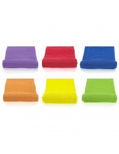 Tradineur - Pack de 12 paños de microfibra "Panal", poliéster y poliamida, especial superficies rugosas y metálicas, trapo, baye