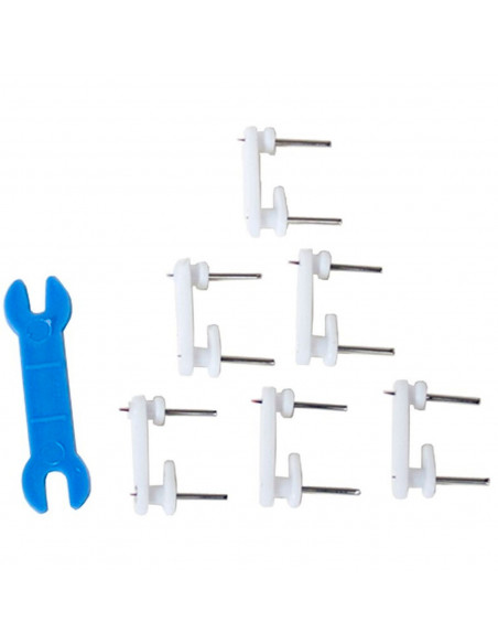 Tradineur - Pack de 6 cuelga fácil de doble punta, fija cuadros, ganchos para colgar marcos de fotos sin agujeros y sin taladrar