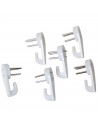 Tradineur - Pack de 6 cuelga fácil de tres puntas, fija cuadros, ganchos para colgar marcos de fotos sin agujeros y sin taladrar