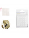 Tradineur - Pack de 25 gomas antideslizantes transparentes, gotas, lágrimas de plástico adhesivas, almohadilla autoadhesiva, pro