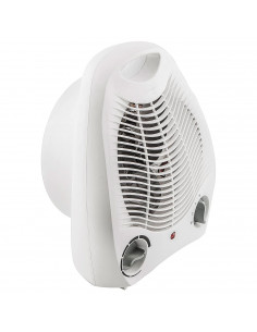 Tradineur - Calefactor vertical con asa, 2000W, 2 velocidades + aire frío, termostato, piloto luminoso, termo ventilador para ba