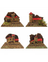 Tradineur - Casita, edificio para Belén, corcho y resina, adorno para nacimiento, pesebre, artesano, decoración tradicional de N