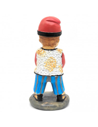 Tradineur - Figura de pixaner Naïf para Belén, marmolina, meón decorativo para nacimiento, pesebre, Navidad, adorno divertido tr