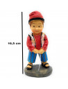 Tradineur - Figura de pixaner Naïf para Belén, marmolina, meón decorativo para nacimiento, pesebre, Navidad, adorno divertido tr
