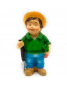 Tradineur - Figura de granjero Naïf para Belén, marmolina, aldeano decorativo para nacimiento, pesebre, Navidad, adorno tradicio