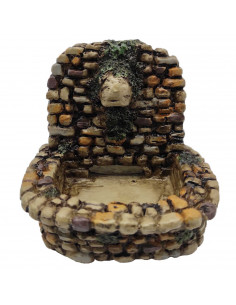 Tradineur - Fuente eléctrica para belén, 2 W, fuente rústica con bomba de agua para nacimiento, pesebre, figura decorativa tradi