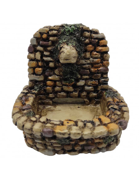 Tradineur - Fuente eléctrica para belén, 2 W, fuente rústica con bomba de agua para nacimiento, pesebre, figura decorativa tradi