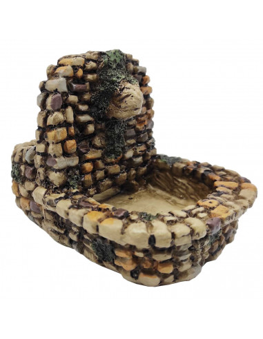 Tradineur - Fuente eléctrica para belén, 2 W, fuente rústica con bomba de agua para nacimiento, pesebre, figura decorativa tradi