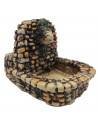 Tradineur - Fuente eléctrica para belén, 2 W, fuente rústica con bomba de agua para nacimiento, pesebre, figura decorativa tradi