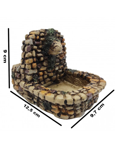 Tradineur - Fuente eléctrica para belén, 2 W, fuente rústica con bomba de agua para nacimiento, pesebre, figura decorativa tradi
