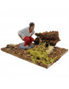 Tradineur - Figura de caganer para Belén, resina y corcho, cagón decorativo para nacimiento, pesebre, Navidad, adorno divertido
