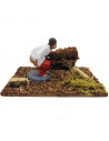 Tradineur - Figura de caganer para Belén, resina y corcho, cagón decorativo para nacimiento, pesebre, Navidad, adorno divertido
