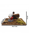 Tradineur - Figura de caganer para Belén, resina y corcho, cagón decorativo para nacimiento, pesebre, Navidad, adorno divertido