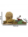 Tradineur - Pajar con caganer para Belén, resina y corcho, cagón decorativo para nacimiento, pesebre, Navidad, adorno divertido