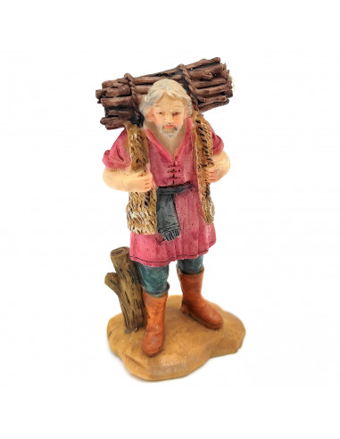 Tradineur - Set de 3 pastores para Belén, durexina, figuras decorativas de aldeanos y pescador para nacimiento, adorno artesano,