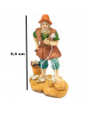Tradineur - Set de 3 pastores para Belén, durexina, figuras decorativas de aldeanos y pescador para nacimiento, adorno artesano,