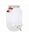 Tarro dispensador de bebidas de plástico con tapa y grifo de 8 litros. Botella con grifo, garrafa, 32 x 15 cm