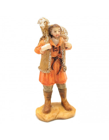 Tradineur - Set de 3 pastores para Belén de durexina, figuras decorativas de aldeanos con animales para nacimiento, adorno artes