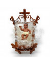 Tradineur - Figura del niño Jesús en cuna para Belén, durexina, personaje para nacimiento, pesebre, adorno artesano tradicional,