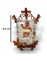 Tradineur - Figura del niño Jesús en cuna para Belén, durexina, personaje para nacimiento, pesebre, adorno artesano tradicional,