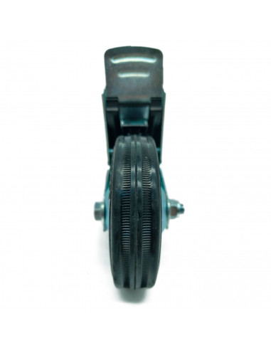 Tradineur - Rueda giratoria con freno y eje, muebles, incluye tornillo de montaje, goma y hierro, rueda de transporte para carga