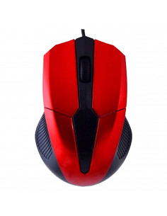 Tradineur - Ratón óptico con cable ergonomico- 1600 DPI - Componentes informáticos para el ordenador - Plug & Play - USB 3.0/2.0