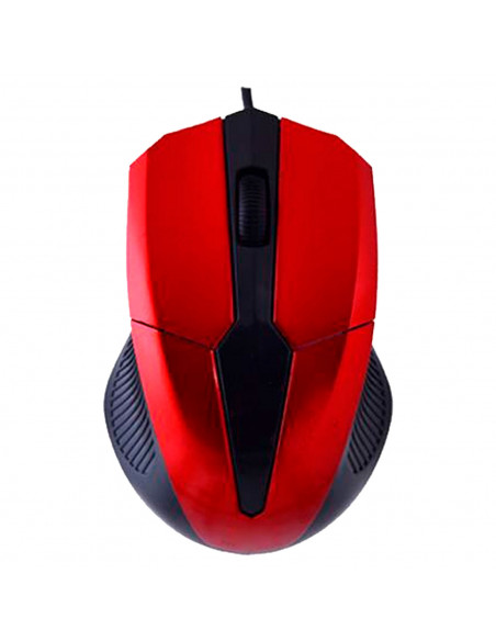 Tradineur - Ratón óptico con cable ergonomico- 1600 DPI - Componentes informáticos para el ordenador - Plug & Play - USB 3.0/2.0