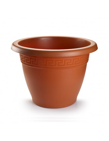 Tradineur - Maceta redonda clásica, recipiente, macetero para jardín exterior, terraza, balcón e interior del hogar, 40 cm de di