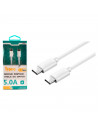 Tradineur - Cable USB Tipo-C / Tipo-C - Longitud de 1 Metro - Cable SD, Alto rendimiento, transmisión de datos y carga de datos