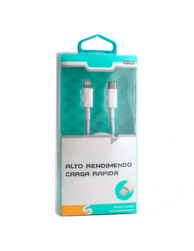 Tradineur - Cable USB iOS / Tipo-C - Longitud de 1 Metro - Cable SD, Alto rendimiento, transmisión de datos y carga de datos - 5