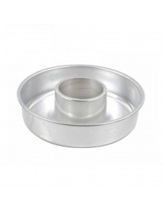 Molde rosca de aluminio antiadherente 21 x 5,8 cm, recipiente para horno redondo para repostería, postres, roscón, bizcochos, ta