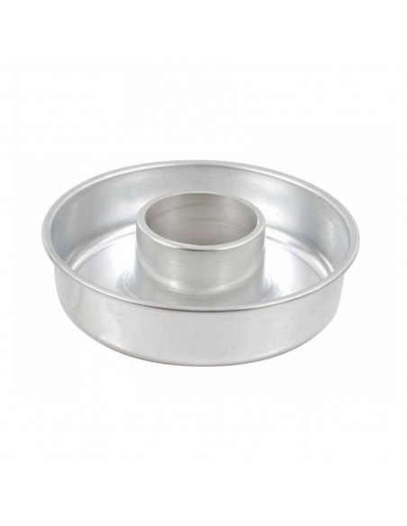 Molde rosca de aluminio antiadherente 21 x 5,8 cm, recipiente para horno redondo para repostería, postres, roscón, bizcochos, ta