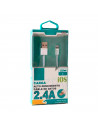Tradineur - Cable USB / iOS - Longitud de 1,5 Metros - Alto rendimiento, transmisión de datos y carga rápida - 2.4 A