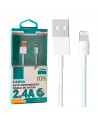 Tradineur - Cable USB / iOS - Longitud de 1,5 Metros - Alto rendimiento, transmisión de datos y carga rápida - 2.4 A