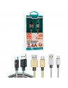 Tradineur - Cable trenzado USB / Tipo-C - Longitud de 1 Metro - Alto rendimiento, transmisión de datos y carga de datos - 2.4 A