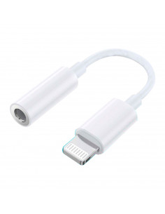 Tradineur - Adaptador de auriculares para iOS - Bluetooth incluido - Estructura de plástico - Longitud de 10 cm - Color Surtido