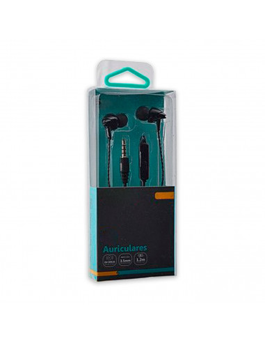 Tradineur - Auriculares con micrófono - Jack 3,5 cm - Compatible con Pods, Móviles, Tablets y PC - Música es Estéreo - Color Sur