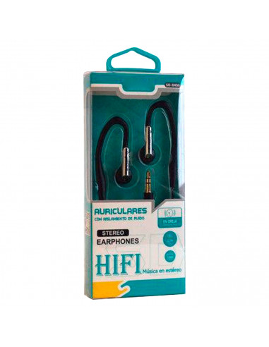 Tradineur - Auriculares con aislamiento de ruido - Jack 3,5 cm - Compatible con Pods, Móviles, Tablets y PC - Música es Estéreo